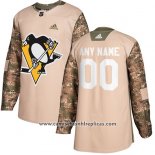 Camiseta Hockey Pittsburgh Penguins Camuflaje Autentico 2017 Veterans Day Stitched Personalizada