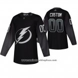 Camiseta Hockey Tampa Bay Lightning Personalizada Alternato Negro