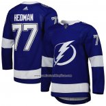 Camiseta Hockey Tampa Bay Lightning Victor Hedman Primera Autentico Azul