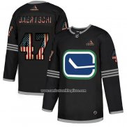 Camiseta Hockey Vancouver Canucks Sven Baertschi 2020 USA Flag Negro