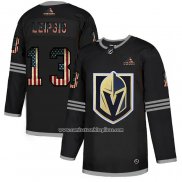 Camiseta Hockey Vegas Golden Knights Brendan Leipsic 2020 USA Flag Negro