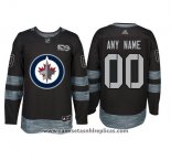 Camiseta Hockey Winnipeg Jets Personalizada Negro