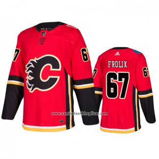 Camiseta Hockey Calgary Flames Michael Frolik Primera Rojo