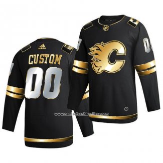 Camiseta Hockey Calgary Flames Personalizada Golden Edition Limited Autentico 2020-21 Negro