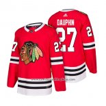 Camiseta Hockey Chicago Blackhawks 27 Laurent Dauphin Primera Autentico 2018 Rojo