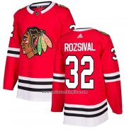 Camiseta Hockey Chicago Blackhawks 32 Michal Rozsival Primera Autentico Rojo