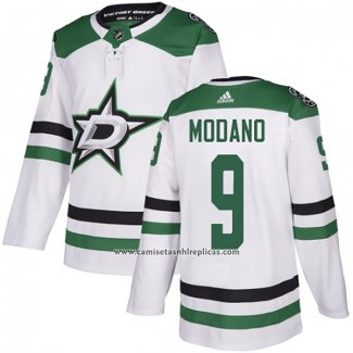 Camiseta Hockey Dallas Stars 9 Mike Modano Road Autentico Blanco