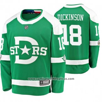 Camiseta Hockey Dallas Stars Jason Dickinson Breakaway Jugador 2020 Winter Classic Verde