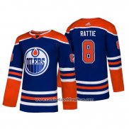 Camiseta Hockey Edmonton Oilers Ty Rattie Alternato Autentico Azul