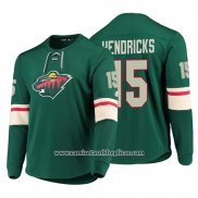 Camiseta Hockey Minnesota Wild Matt Hendricks Platinum Verde