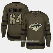 Camiseta Hockey Minnesota Wild Mikael Granlund Camuflaje Salute To Service