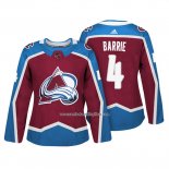 Camiseta Hockey Mujer Colorado Avalanche 4 Tyson Barrie Autentico Jugador Maroon