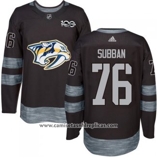 Camiseta Hockey Nashville Predators 76 Subban Negro