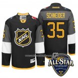 Camiseta Hockey New Jersey Devils 35 Cory Schneider 2016 All Star Negro