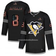 Camiseta Hockey Pittsburgh Penguins Brian Dumoulin 2020 USA Flag Negro