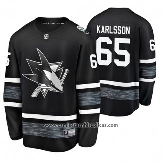 Camiseta Hockey San Jose Sharks Erik Karlsson 2019 All Star Negro