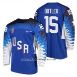 Camiseta Hockey USA Bobby Butler Azul 2018 Olympic