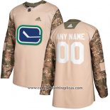 Camiseta Hockey Vancouver Canucks Camuflaje Autentico 2017 Veterans Day Stitched Personalizada