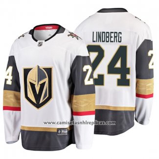 Camiseta Hockey Vegas Golden Knights Oscar Lindberg 2019 Segunda Breakaway Blanco