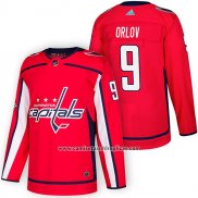 Camiseta Hockey Washington Capitals 9 Dmitry Orlov Autentico Primera 2018 Rojo