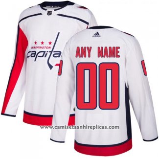 Camiseta Hockey Washington Capitals Segunda Personalizada Blanco