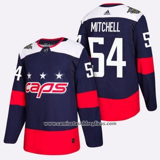 Camiseta Hockey Washington Capitals Tom Wilson 2018 Stadium Series Azul