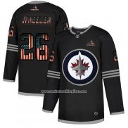 Camiseta Hockey Winnipeg Jets Blake Wheeler2020 USA Flag Negro