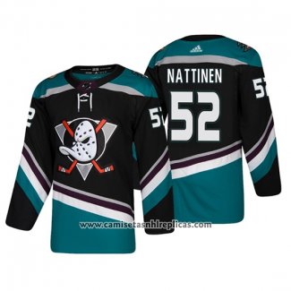 Camiseta Hockey Anaheim Ducks Julius Nattinen Alternato 25th Aniversario Autentico Negro