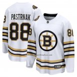 Camiseta Hockey Boston Bruins David Pastrnak 100th Aniversario Premier Breakaway Blanco