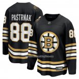 Camiseta Hockey Boston Bruins David Pastrnak 100th Aniversario Premier Breakaway Negro