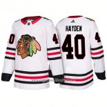 Camiseta Hockey Chicago Blackhawks 40 John Hayden 2018 Blanco