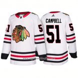 Camiseta Hockey Chicago Blackhawks 51 Brian Campbell Segunda 2018 Blanco