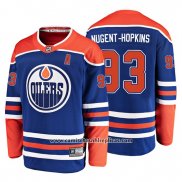 Camiseta Hockey Edmonton Oilers Ryan Nugent Hopkins Alternato Fanatics Breakaway Azul