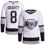 Camiseta Hockey Los Angeles Kings Drew Doughty 2021-22 Alterno Autentico Blanco