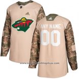 Camiseta Hockey Minnesota Wild Camuflaje Autentico 2017 Veterans Day Stitched Personalizada