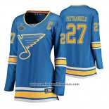 Camiseta Hockey Mujer St. Louis Blues Alex Pietrangelo 2019 Stanley Cup Campeones Alternato Azul