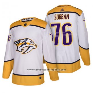 Camiseta Hockey Nashville Predators 76 P.k. Subban Autentico Hockey Fights Cancer 2018 Violeta