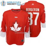 Camiseta Hockey Nino Canada 37 Patrice Bergeron 2016 World Cup Rojo