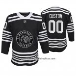 Camiseta Hockey Nino Chicago Blackhawks Personalizada Premier Alternato Negro