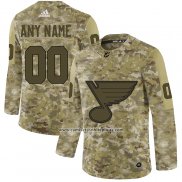 Camiseta Hockey St. Louis Blues Jordan Binnington 2019 Veterans Day Camuflaje