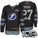 Camiseta Hockey Tampa Bay Lightning 27 Jonathan Drouin 2017 Centennial Limited Negro