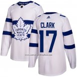 Camiseta Hockey Toronto Maple Leafs 17 Wendel Clark Autentico 2018 Stadium Series Blanco