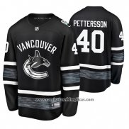 Camiseta Hockey Vancouver Canucks Elias Pettersson 2019 All Star Negro