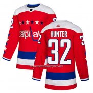 Camiseta Hockey Washington Capitals 32 Dale Hunter Alterno Autentico Rojo