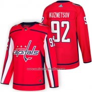 Camiseta Hockey Washington Capitals 92 Evgeny Kuznetsov Autentico Primera 2018 Rojo