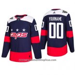 Camiseta Hockey Washington Capitals Autentico 2018 Stadium Stitched Personalizada Azul