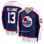 Camiseta Hockey Winnipeg Jets Teemu Selanne Breakaway Retired Azul