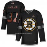 Camiseta Hockey Boston Bruins Patrice Bergeron 2020 USA Flag Negro