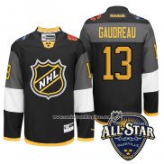 Camiseta Hockey Calgary Flames 13 Johnny Gaudreau 2016 All Star Negro