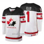 Camiseta Hockey Canada Colten Ellis 2018 IIHF World Championship Jugador Blanco